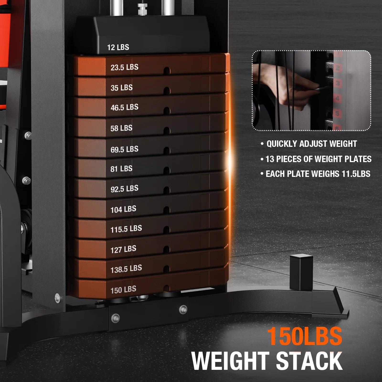 All-In-One Home Gym System with Folding Chest Press – 90+ Exercises in One Space-Saving Machine