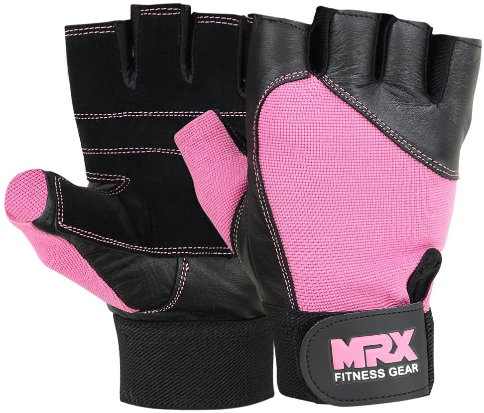 Weight Lifting Gloves Gym Training Bodybuilding Fitness Glove Workout Men & Women Red M